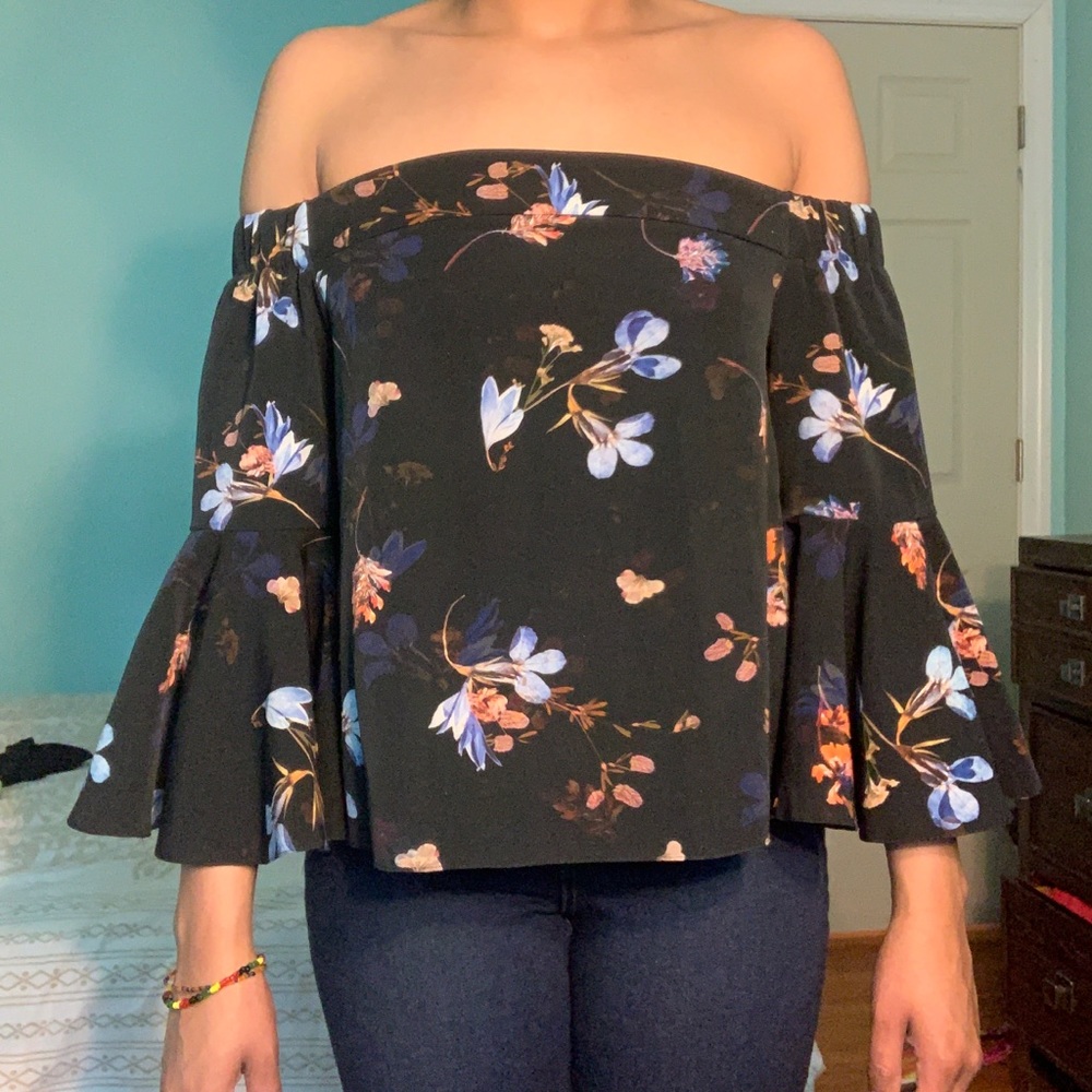 Off the shoulder floral top